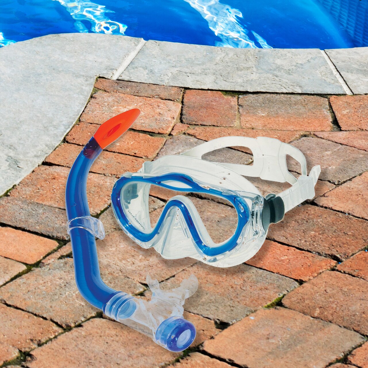 Swimline Youth and Adult Silicone Mask and Dry Top Snorkel with Purge Valve Scuba Set - 14"